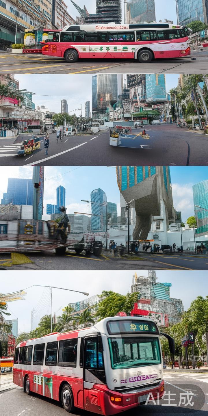 巴士：澳门拥有发达的巴士网络，连接主要旅游区和居民